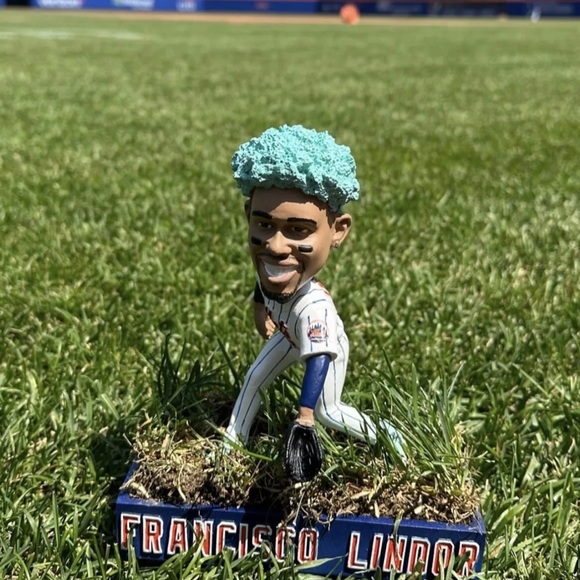 New York Mets Citi SGA 2023 Francisco Lindor Grass Growing Bobblehead - Picture 7 of 16